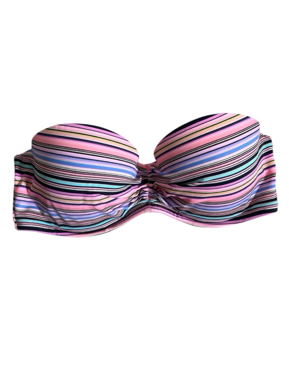 Victorias Secret Striped Bandeau Bikini Top in Pastel | 32C